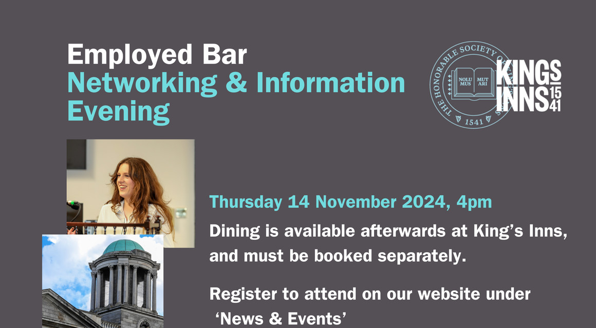 Employed Bar Networking & Information  Evening on 14 November