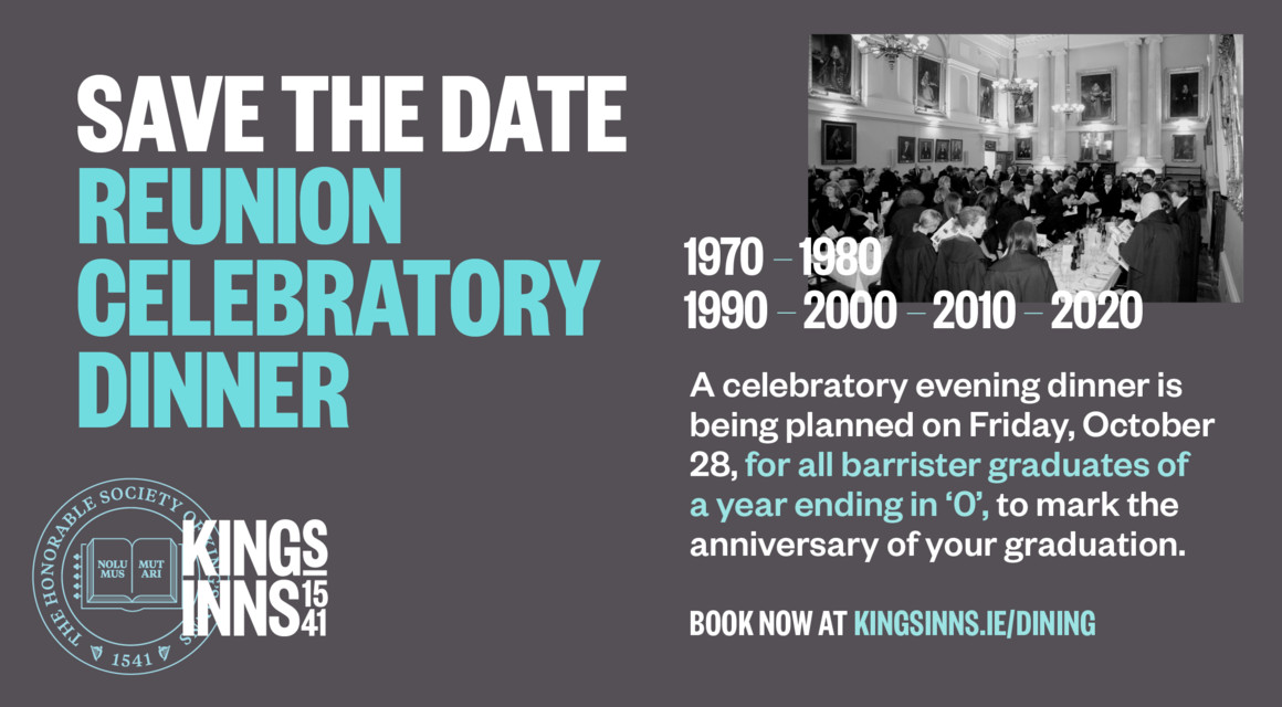 Save the Date: Reunion dinner for all barrister graduates of a year ending in ‘0’